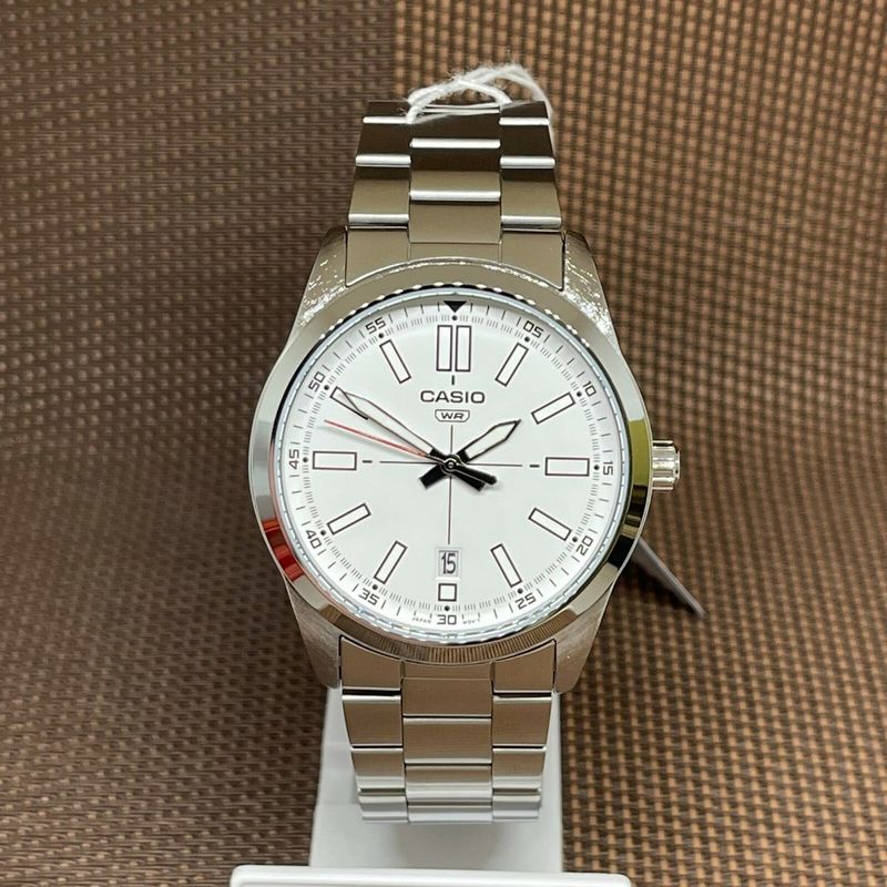CASIO - reloj casio mtpvd02d-7e   hombre analogo metal acero