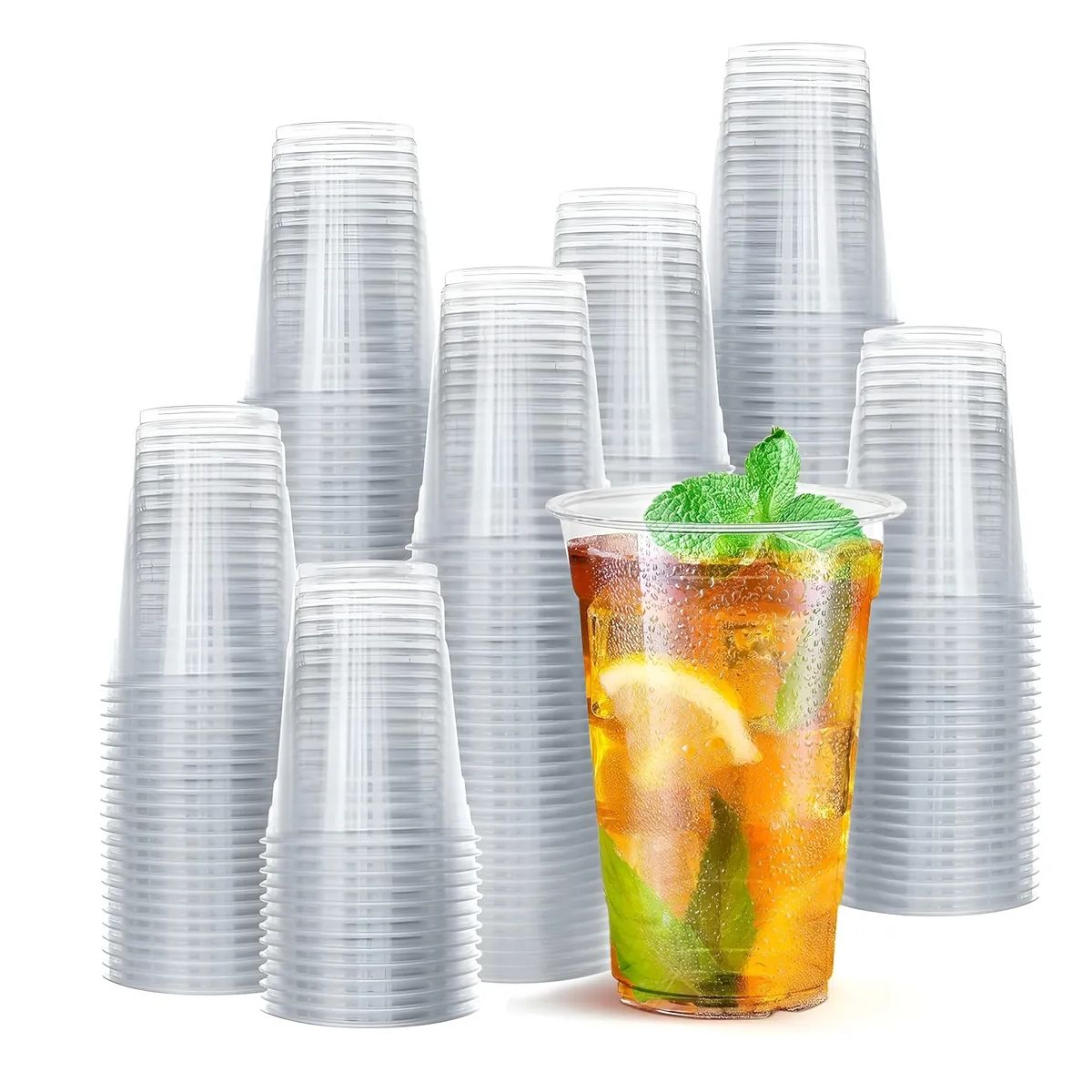 PASTELERIUSCL - 50 Vasos Desechables Vasos Plasticos Vaso Transparente 10oz Vasos Grande Vasos Plasticos Desechables