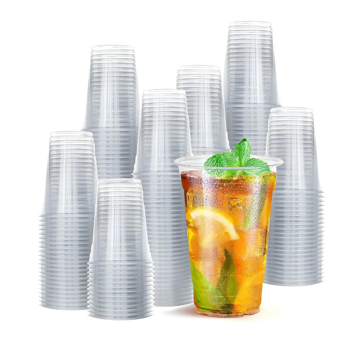 PASTELERIUSCL - 50 Vasos Desechables Vasos Plasticos Vaso Transparente 10oz Vasos Grande Vasos Plasticos Desechables