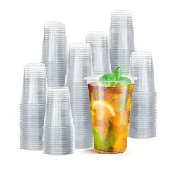 PASTELERIUS - 50 Vasos Desechables Vasos Plasticos Vaso Transparente 10oz