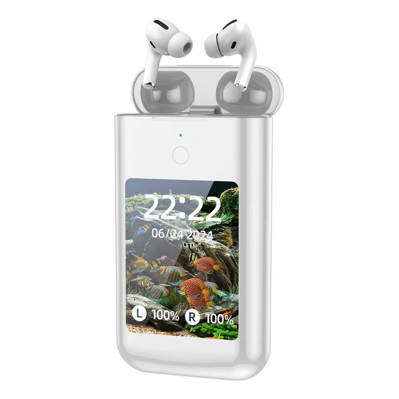 GENERICO - Audífonos Bluetooth Con Power Bank De 8000 Mah Pantalla De 2.8"