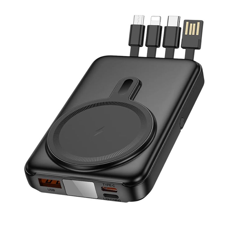 HOCO - Powerbank Hoco J135 Rico 10 000 mAh 225 W + PD20W MagSafe Pantalla LED Negro