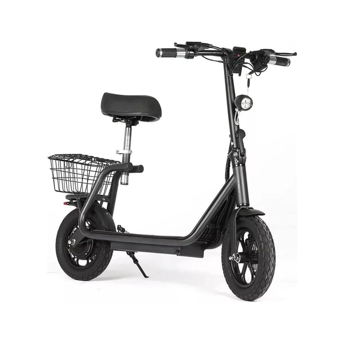IMPORTCLICK - Scooter Electrico Asiento Plegable Cesto Jaula 20 Km/H Negro
