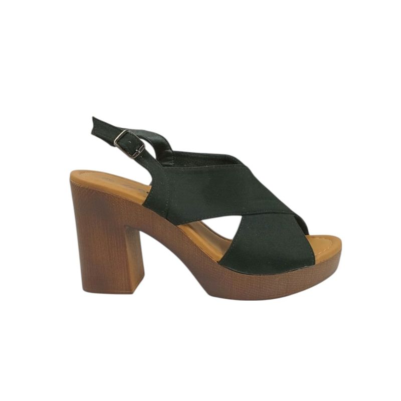 HERIEL - Sandalia Negra Plataforma Mujer