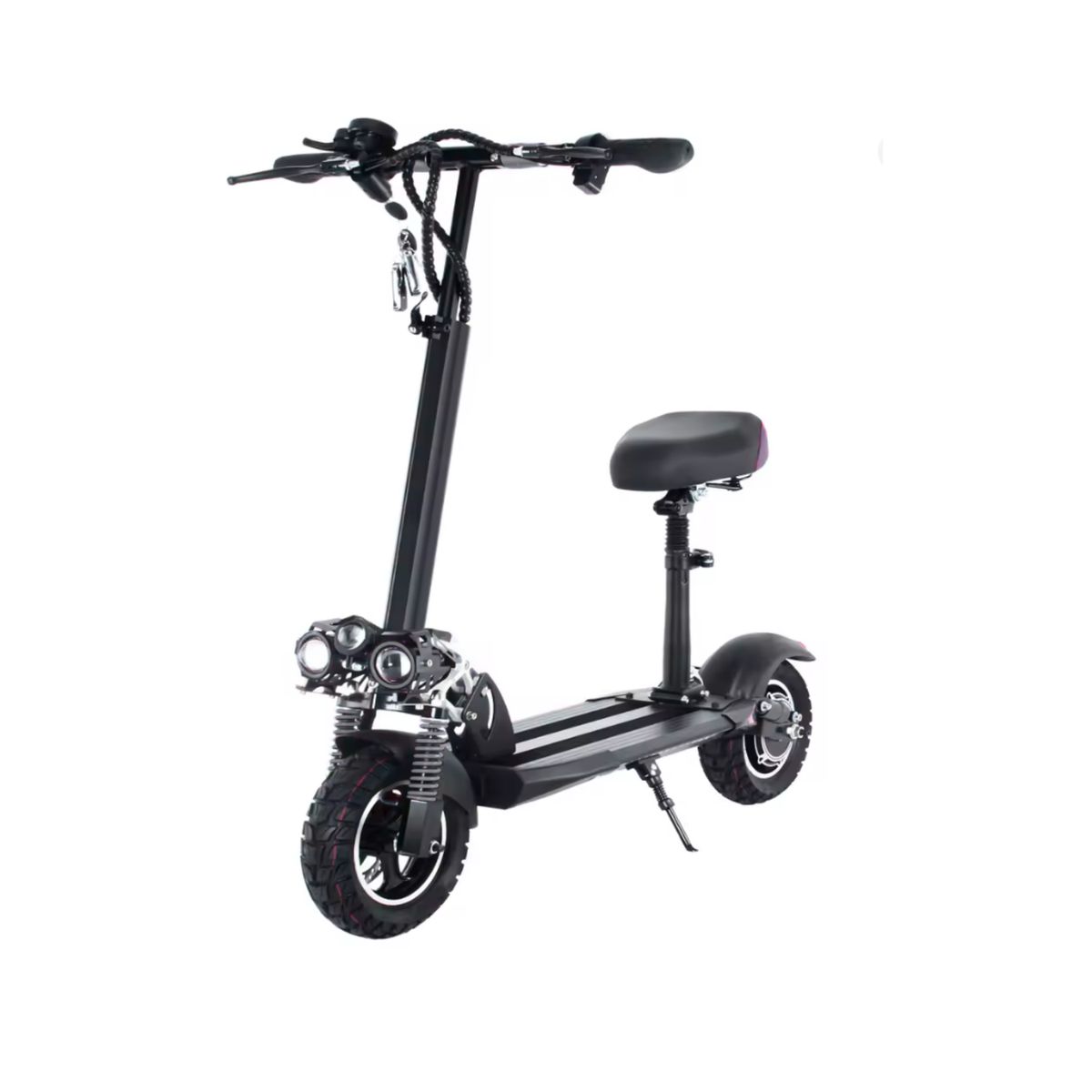 IMPORTCLICK - Scooter Electrico Asiento Plegable Luz Led 48 Km/H Negro