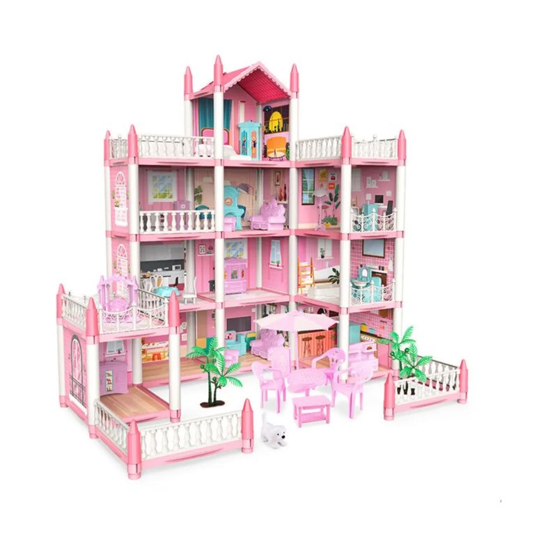 IMPORTCLICK - Castillo Muñecas Casa Infantil Rosa