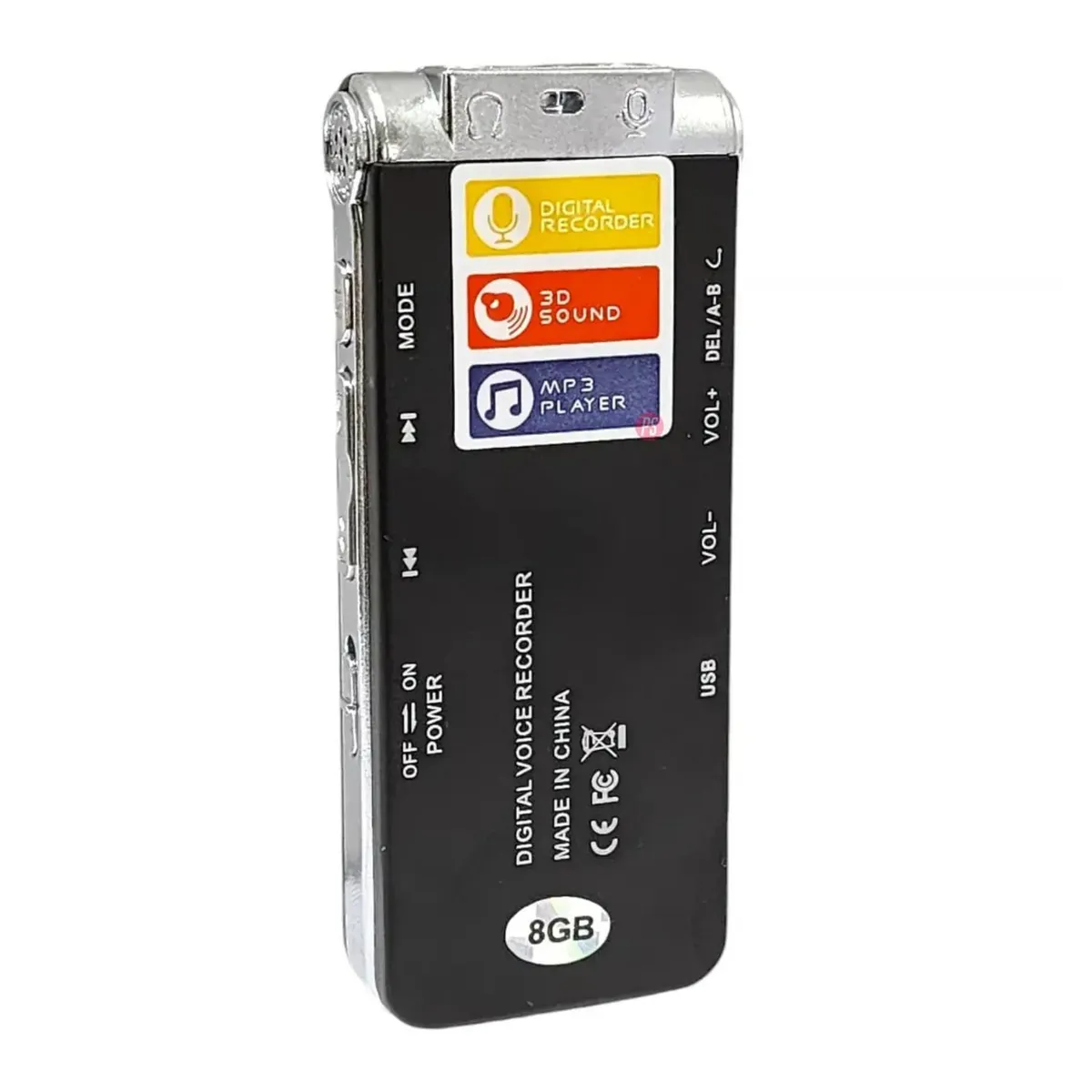 TECNOLAB - Grabador Digital De Voz 8GB Con Altavoz - PS