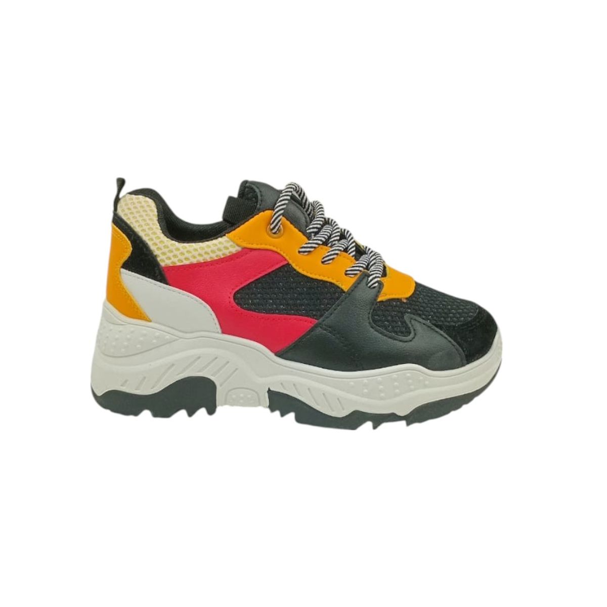 HERIEL - Zapatilla Negra Plataforma Mujer