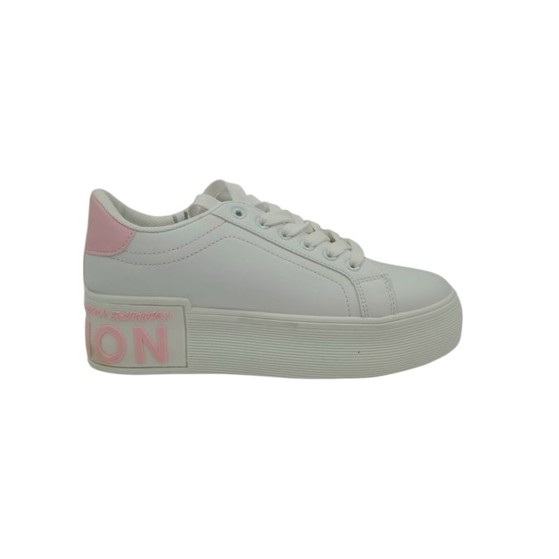 HERIEL - Zapatilla Blanca Plataforma Mujer