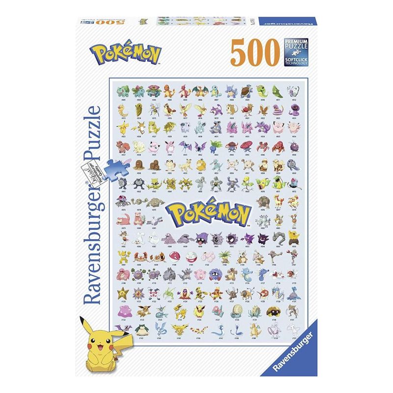 RAVENSBURGER - Rompecabezas Pokémon 500 Piezas Hazte con Todos