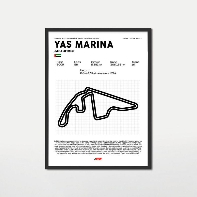 GENERICO - Cuadro decorativo Formula 1 Yas Marina Abu Dhabi