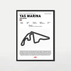 GENERICO - Cuadro decorativo Formula 1 Yas Marina Abu Dhabi