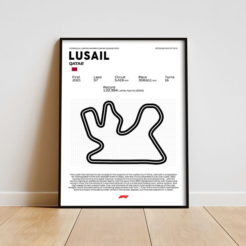 GENERICO - Cuadro decorativo Formula 1 Lusail International Qatar