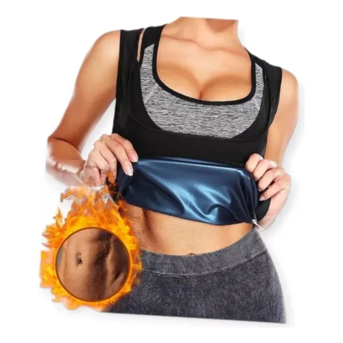 MOVI - Sweat Shaper Mujer Reduce tonifica moldea y estiliza tu abdomen - Mujer S-M
