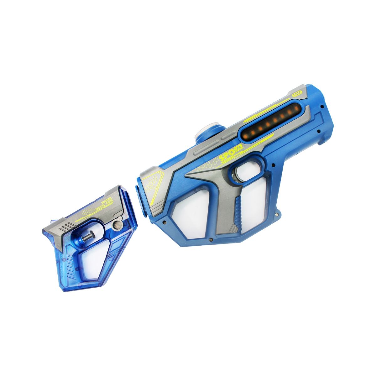 PUNTO STORE - Escopeta Pistola Lanza Agua 2 en 1 Recargable Azul - PS