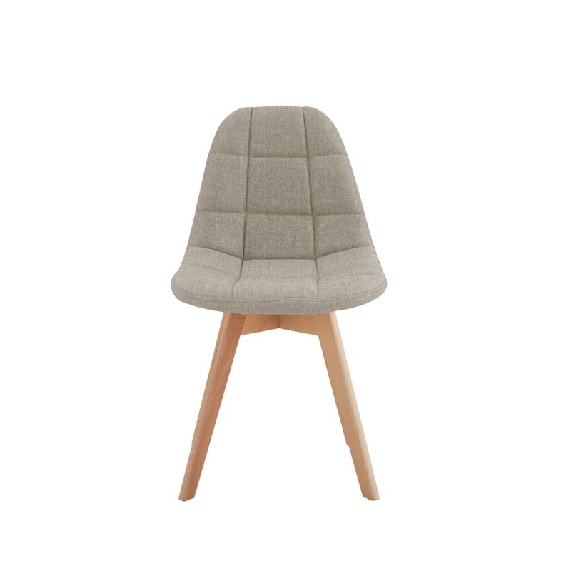 GENERICO - Silla Comedor Capitone Lino - Beige