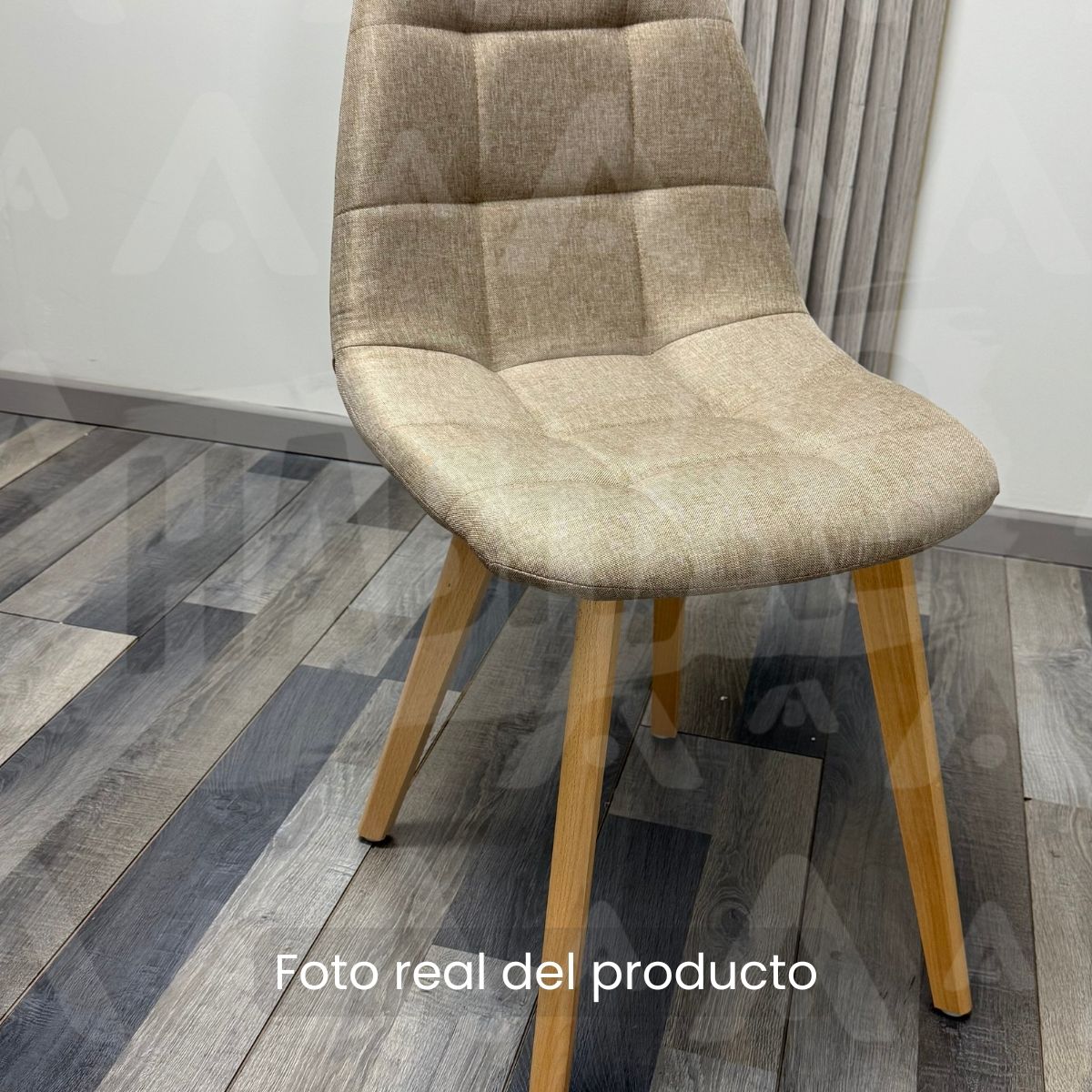 HABITA2 CHILE - Silla Comedor Capitone Lino - Beige