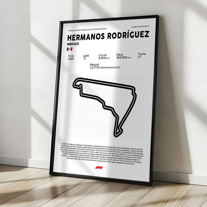 GENERICO - Cuadro decorativo Formula 1 Hermanos Rodríguez Mexico