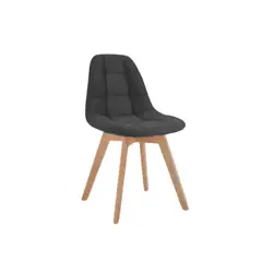 GENERICO - Silla Comedor Capitone Lino - Negro