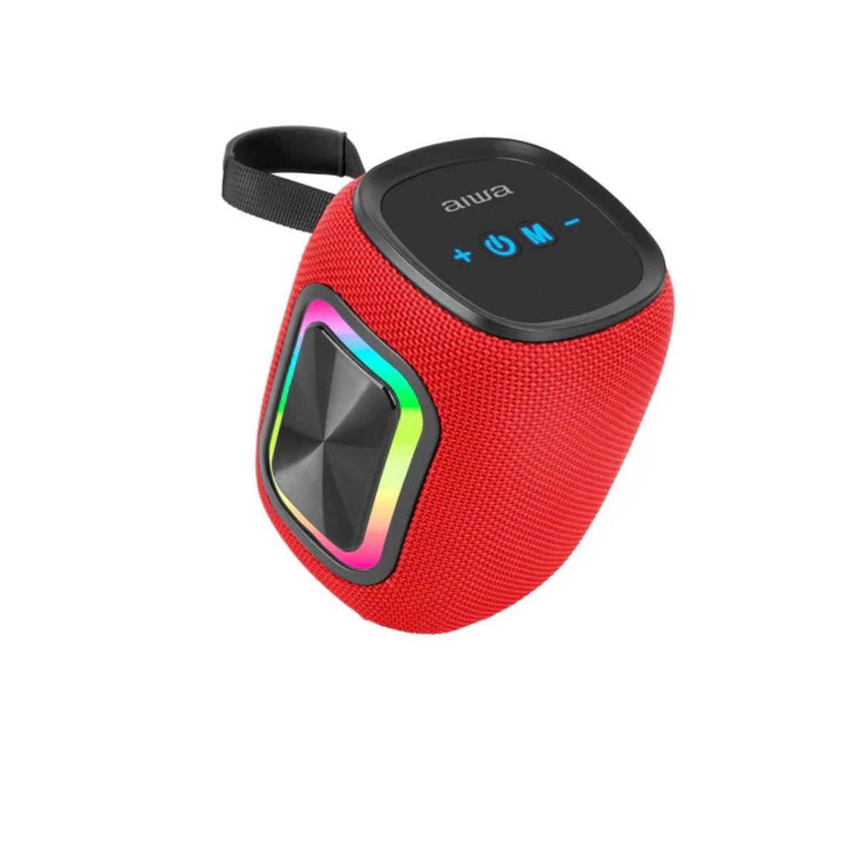 AIWA - Parlante Bluetooth AIWA AW-KB61 Rojo 12W Con Radio FM y Luz RGB