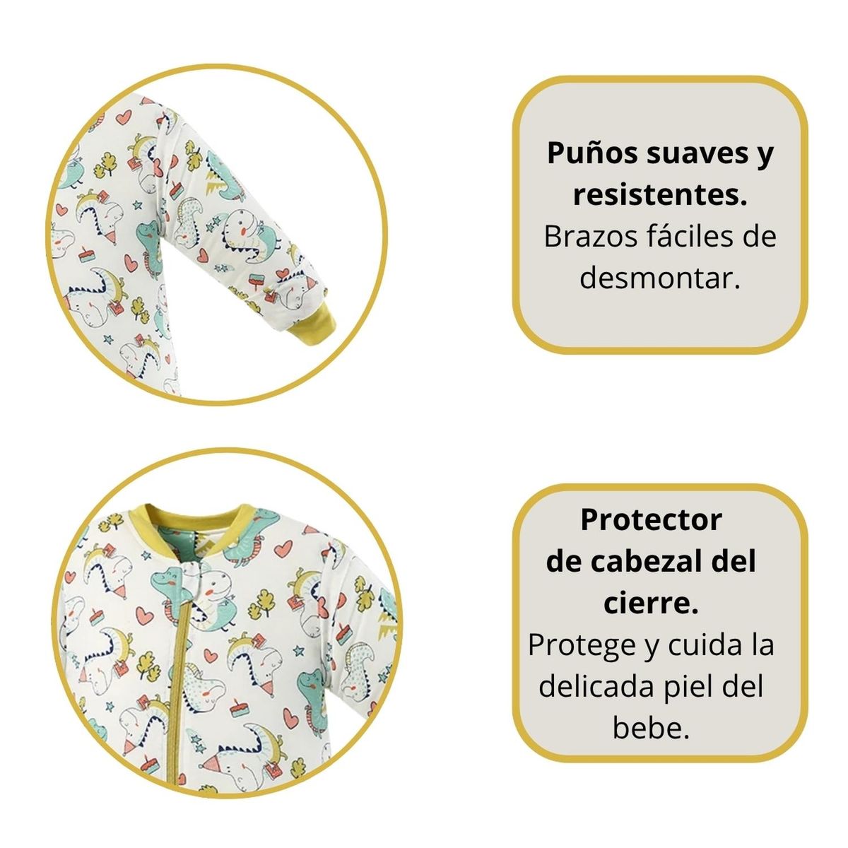 KIVARA - Saquito De Dormir Bebe Pijama Con Pie Tog 1.5 Saco Dormir
