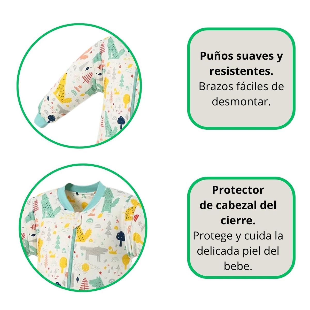 KIVARA - Saquito De Dormir Bebe Pijama Con Pie Tog 1.5 Saco Dormir