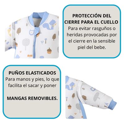 Imagen 2 del producto Saquito De Dormir Bebe Pijama Con Pie Tog 1.5 Saco Dormir