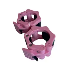 GENERICO - Par de Collarines de Bloqueo para Barra Olímpica Rosado 50MM