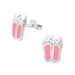 GOIA - Aros Zapatillas Ballet para Niña Plata