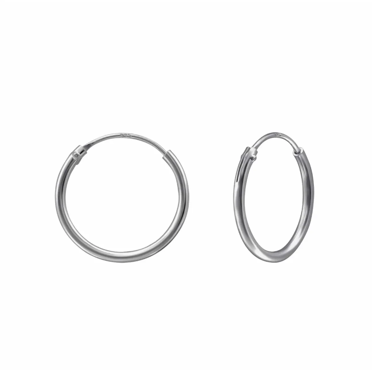 GOIA - Aros Unisex Argolla 14 mm plata