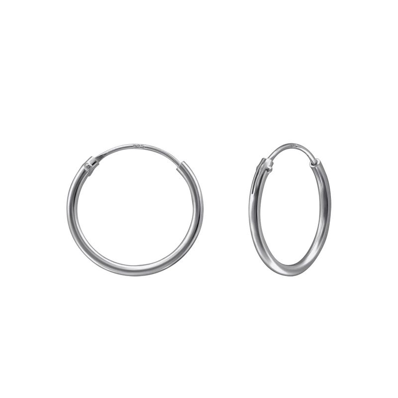 GOIA - Aros Unisex Argolla 14MM Plata