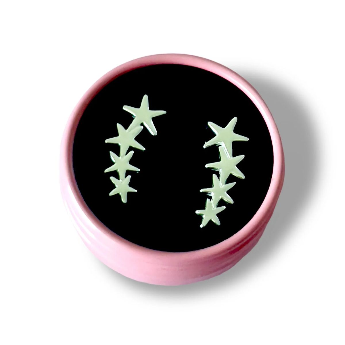 GOIA - Aros para Mujer Estrella Símil Trepador Silver