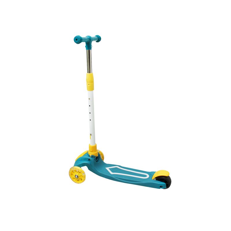 PUNTO STORE - Scooter Plegable Amarillo de 3 Ruedas Iluminadas - PS