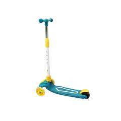 PUNTO STORE - Scooter Plegable Amarillo de 3 Ruedas Iluminadas - PS