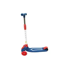 PUNTO STORE - Scooter Plegable Azul Con Rojo de 3 Ruedas Iluminadas - PS