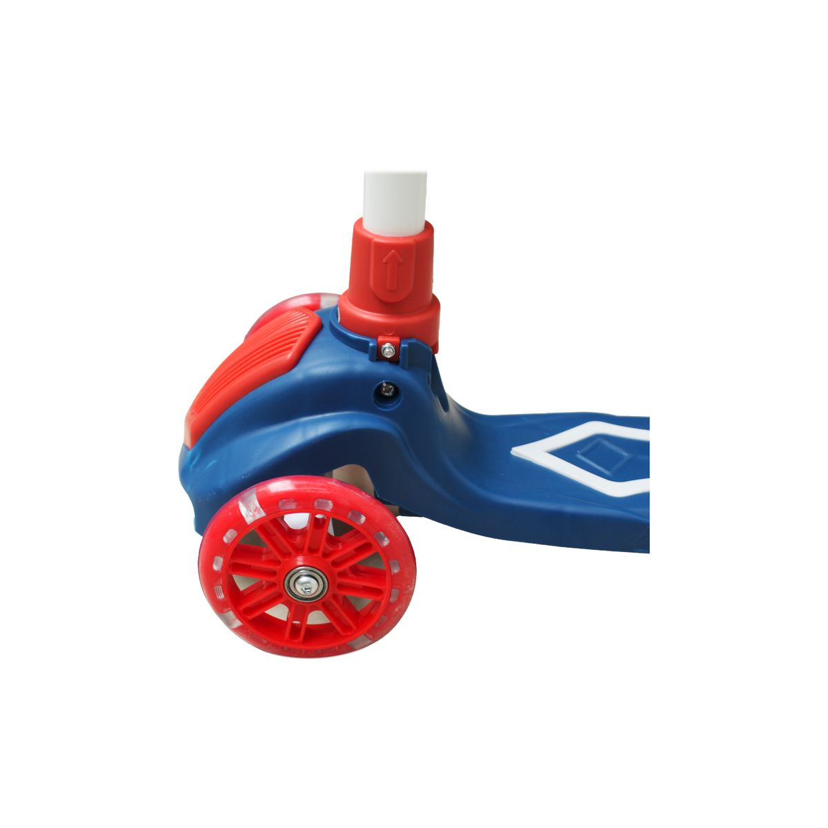 PUNTO STORE - Scooter Plegable Azul Con Rojo de 3 Ruedas Iluminadas - PS