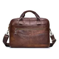 Maletín Portafolio De Cuero Notebook Tablet 14