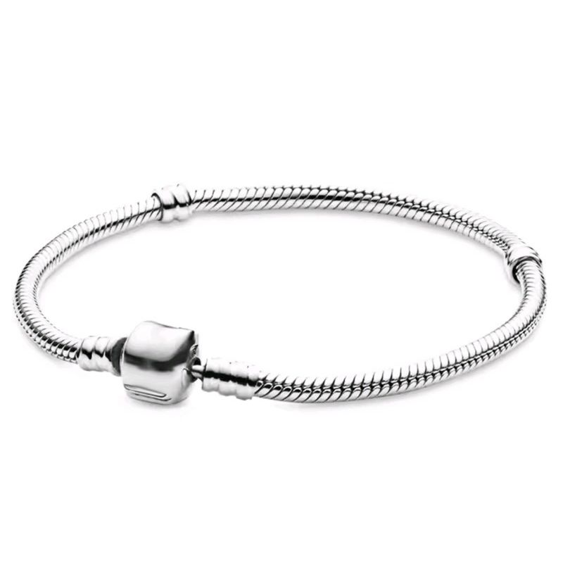 GENERICO - Pulsera Bañada en Plata con Broche Clásico