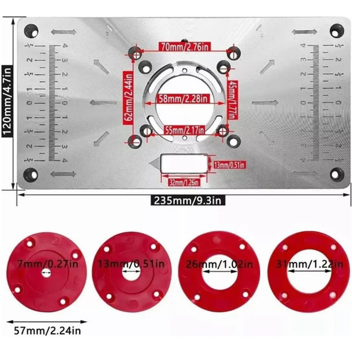 GENERICO - Mesa Router Multifuncional Inserto Placa Carpintería