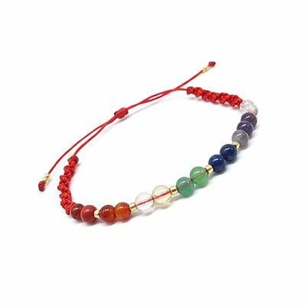 GENERICO - Conexión Espiritual: Pulsera 7 Chakras de Hilo y Cristales