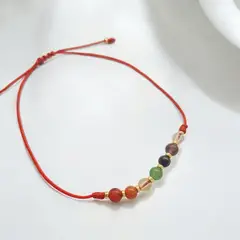 GENERICO - Conexión Espiritual: Pulsera 7 Chakras de Hilo y Cristales