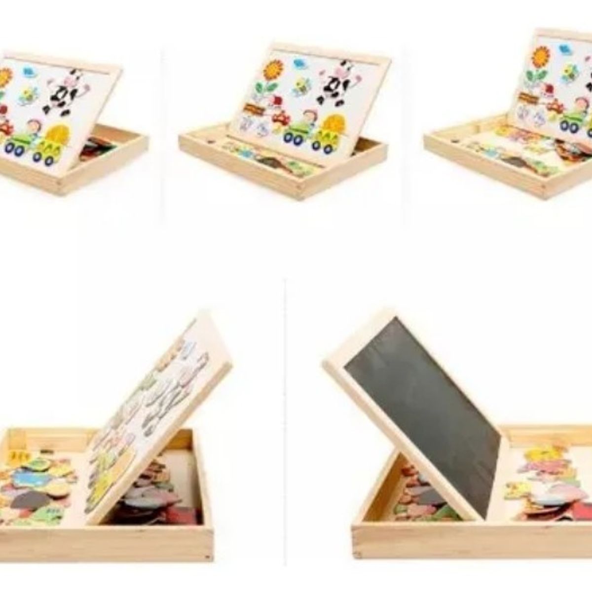 GENERICO - Pizarra Magnética 2 En 1 Para Niños Juguete Didáctico Madera