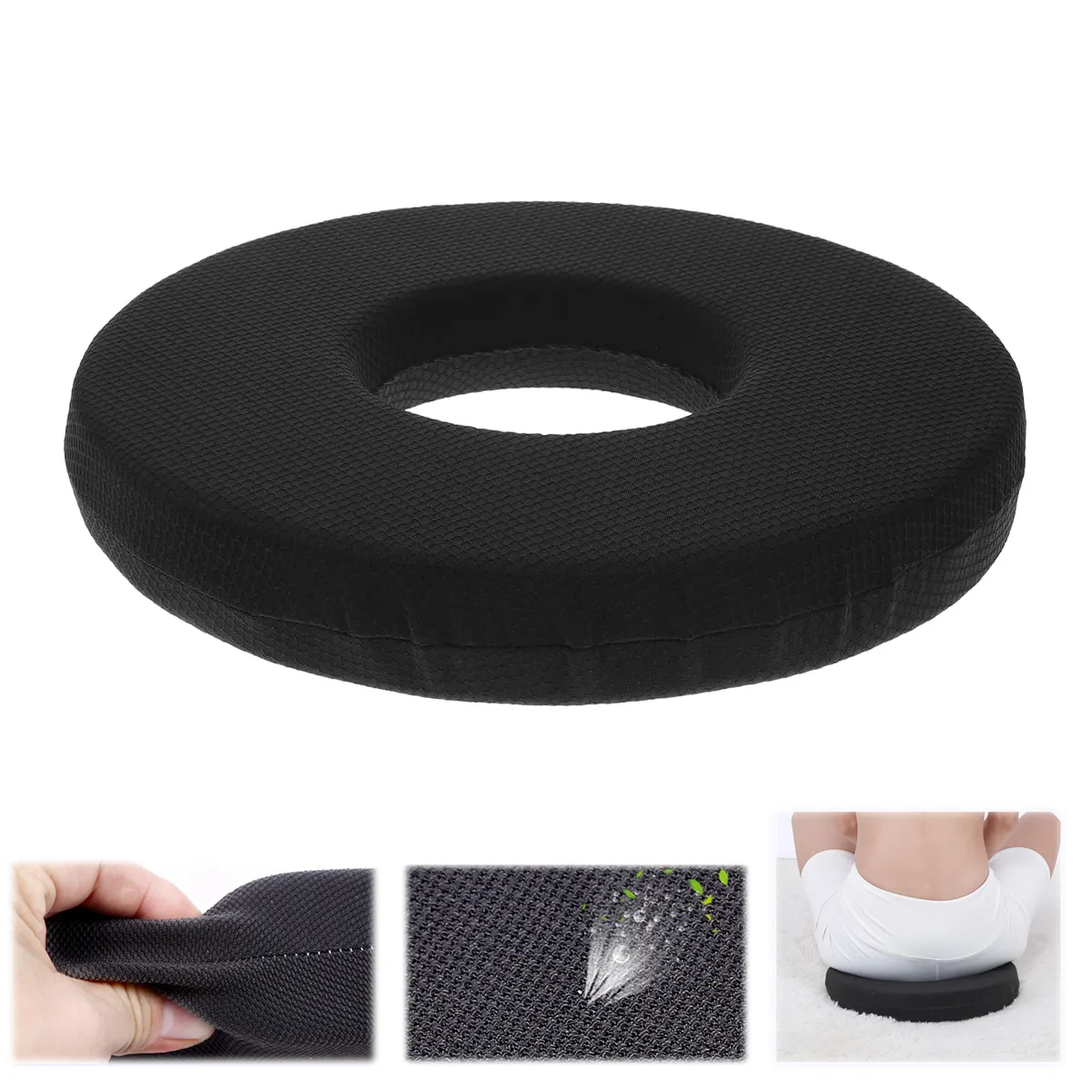 EDWINAYY - Cojin Picaron Cfunda 40cm De Asiento Lumbar Antideslizante