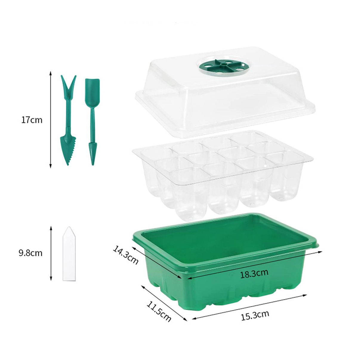 EDWINAYY - 5pk Germinadores De Semillas Mini Invernadero Semillero