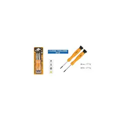 GENERICO - JUEGO DE DESTORNILLADORES 2PCS PUNTA ESTRELLA Y PALETA MAGNETICA