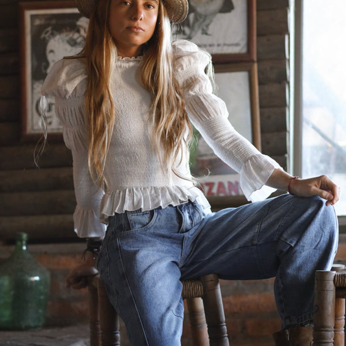 CALEDONIA LABEL - Blusa Maya Blanca Mujer