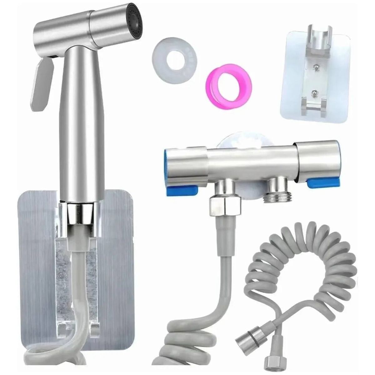 GENERICO - Juego Completo Llave Bidet Ducha Arabe Para Wc Envios