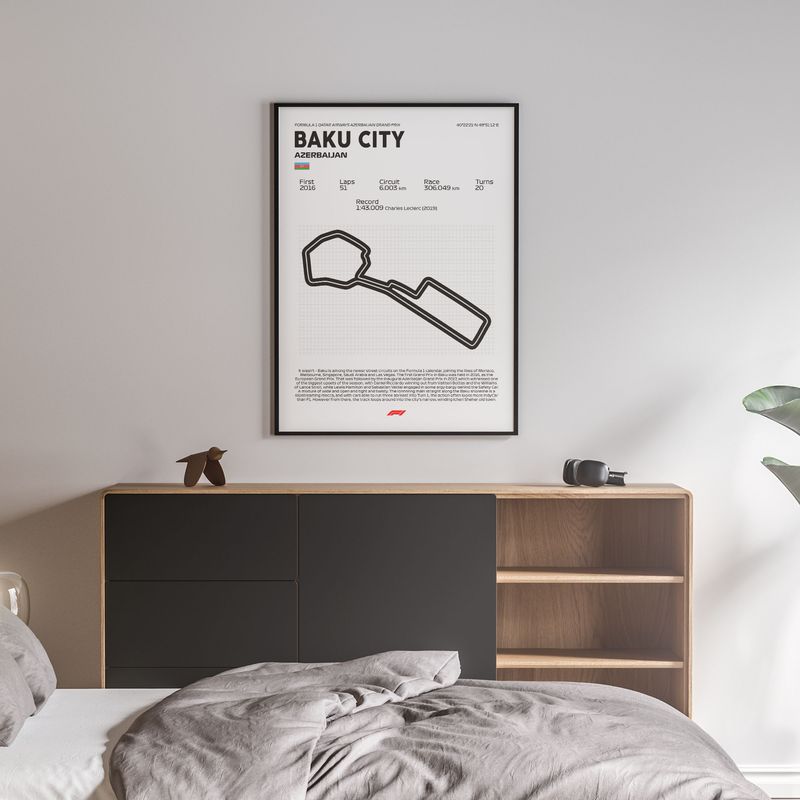 GENERICO - Cuadro decorativo Formula 1 Baku Azerbaiyán