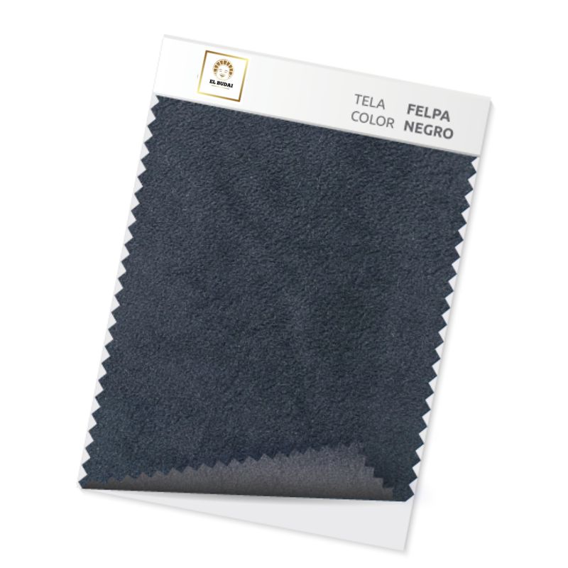 GENERICO - TELA FELPA COLOR NEGRO TEXTURA GAMUZA X METRO