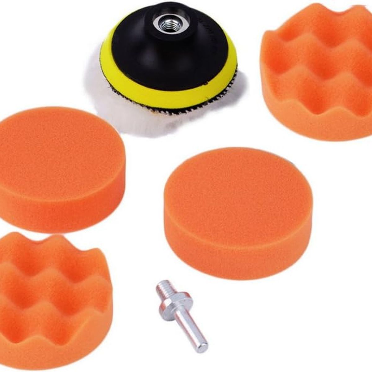 KUANGYE - Kit Almohadillas Pulidora Esponja Pulir Encerar Borla 7 Pcs